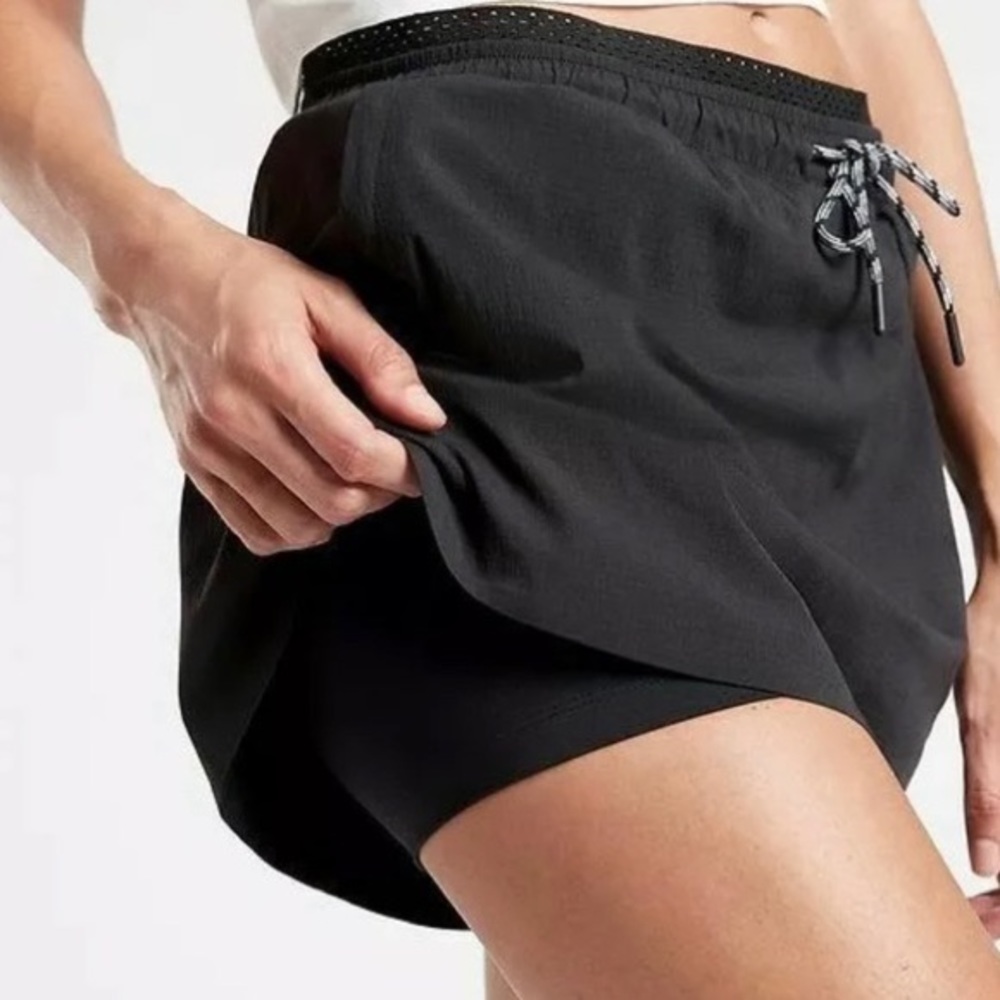Athleta Black Two-in-One Active Skort